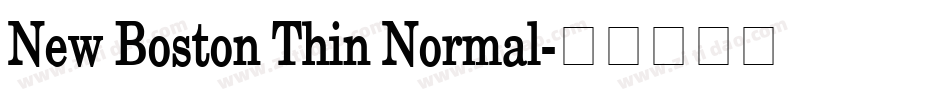 New Boston Thin Normal字体转换